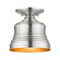 1 Light Brushed Nickel Bell Petite Bell Semi-Flush with Gold Finish Inside (108|55909-91)