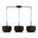 3 Light Black Large Linear Chandelier (108|45617-04)