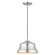 1 Light Brushed Nickel Bell Pendant with Gold Finish Inside (108|55902-91)