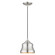 1 Light Brushed Nickel Mini Bell Pendant with Gold Finish Inside (108|55901-91)