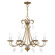 8 Light Antique Gold Leaf Large Chandelier with Clear Crystals (108|40878-48)