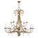 18 Light Antique Gold Leaf Extra Large Chandelier with Clear Crystals (108|40870-48)