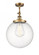 Beacon - 1 Light - 14 inch - Brushed Brass - Adjustable Semi-Flush Mount (3442|201F-BB-G204-14)