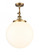 Beacon - 1 Light - 14 inch - Brushed Brass - Adjustable Semi-Flush Mount (3442|201F-BB-G201-14)