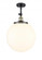 Beacon - 1 Light - 14 inch - Black Antique Brass - Adjustable Semi-Flush Mount (3442|201F-BAB-G201-14)