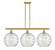 Athens Deco Swirl - 3 Light - 39 inch - Satin Gold - Cord hung - Island Light (3442|516-3I-SG-G1213-12)