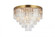 Sydney 32 Inch Round Crystal Flush Mount in Satin Gold (758|1201F32SG/RC)