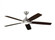 Lowden 60'' Dimmable Indoor/Outdoor Integrated LED Brushed Steel Ceiling Fan with Light Kit (38|5LWDSM60BSD)