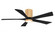 IR5HLK five-blade flush mount paddle fan in Light Maple finish with 52” Matte Black blades and i (230|IR5HLK-LM-BK-52)