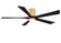 IR5HLK five-blade flush mount paddle fan in Light Maple finish with 60” Matte Black blades and i (230|IR5HLK-LM-BK-60)