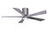 IR5HLK five-blade flush mount paddle fan in Brushed Pewter finish with 52” Barn Wood blades and (230|IR5HLK-BP-BW-52)