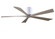 Irene-5H three-blade flush mount paddle fan in Matte White finish with 60” Gray Ash tone blades. (230|IR5H-WH-GA-60)