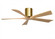 Irene-5H three-blade flush mount paddle fan in Brushed Brass finish with 52” Light Maple tone bl (230|IR5H-BRBR-LM-52)