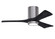 Irene-3HLK three-blade flush mount paddle fan in Brushed Pewter finish with 42” Matte Black tone (230|IR3HLK-BP-BK-42)
