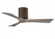 Irene-3H three-blade flush mount paddle fan in Walnut finish with 42” Gray Ash tone blades.  (230|IR3H-WN-GA-42)