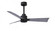 Alessandra 3-blade transitional ceiling fan in matte black finish with barnwood blades. Optimized fo (230|AK-BK-BW-42)