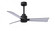 Alessandra 3-blade transitional ceiling fan in matte black finish with brushed nickel blades. Optimi (230|AK-BK-BN-42)