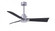 Alessandra 3-blade transitional ceiling fan in brushed nickel finish with matte black blades. Optimi (230|AK-BN-BK-42)
