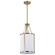 Easton 1 Light Pendant; Burnished Brass Finish; White Linen Shade (81|60/7961)