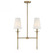 Trundle 2-Light Linear Chandelier in Warm Brass (641|V6-L1-5607-2-322)