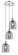 Bella - 3 Light - 12 inch - Polished Chrome - Cord hung - Multi Pendant (3442|113B-3P-PC-G558-6SM)