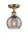 Athens Deco Swirl - 1 Light - 6 inch - Brushed Brass - Semi-Flush Mount (3442|516-1C-BB-G1213-6SM)