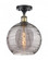 Athens Deco Swirl - 1 Light - 10 inch - Black Antique Brass - Semi-Flush Mount (3442|516-1C-BAB-G1213-10SM)