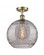 Athens Deco Swirl - 1 Light - 12 inch - Antique Brass - Semi-Flush Mount (3442|516-1C-AB-G1213-12SM)