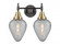 Geneseo - 2 Light - 16 inch - Black Antique Brass - Bath Vanity Light (3442|447-2W-BAB-G165-LED)