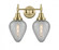 Geneseo - 2 Light - 16 inch - Antique Brass - Bath Vanity Light (3442|447-2W-AB-G165)