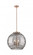 Athens Deco Swirl - 3 Light - 18 inch - Antique Copper - Stem hung - Pendant (3442|221-3S-AC-G1213-18SM)