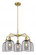 Bella - 5 Light - 24 inch - Brushed Brass - Chandelier (3442|516-5CR-BB-G558-6SM)