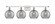 Athens Deco Swirl - 4 Light - 38 inch - White Polished Chrome - Bath Vanity Light (3442|516-4W-WPC-G1213-8SM)