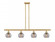 Athens Deco Swirl - 4 Light - 48 inch - Satin Gold - Cord hung - Island Light (3442|516-4I-SG-G1213-6SM)