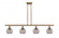 Athens Deco Swirl - 4 Light - 48 inch - Brushed Brass - Cord hung - Island Light (3442|516-4I-BB-G1213-6SM)