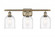 Bella - 3 Light - 26 inch - Antique Brass - Bath Vanity Light (3442|516-3W-AB-G558-6CL)