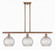 Athens - 3 Light - 36 inch - Antique Copper - Cord hung - Island Light (3442|516-3I-AC-G122C-8CL)