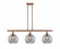 Athens Deco Swirl - 3 Light - 36 inch - Antique Copper - Cord hung - Island Light (3442|516-3I-AC-G1213-8SM)
