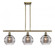 Rochester - 3 Light - 36 inch - Antique Brass - Cord hung - Island Light (3442|516-3I-AB-G556-8SM)