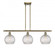 Athens - 3 Light - 36 inch - Antique Brass - Cord hung - Island Light (3442|516-3I-AB-G122C-8CL)