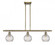 Athens - 3 Light - 36 inch - Antique Brass - Cord hung - Island Light (3442|516-3I-AB-G122C-6CL)