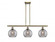 Athens Deco Swirl - 3 Light - 36 inch - Antique Brass - Cord hung - Island Light (3442|516-3I-AB-G1213-8SM)
