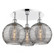 Athens Deco Swirl - 3 Light - 22 inch - Polished Chrome - Semi-Flush Mount (3442|516-3C-PC-G1213-10SM)