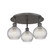 Athens - 3 Light - 18 inch - Oil Rubbed Bronze - Semi-Flush Mount (3442|516-3C-OB-G122C-6CL)