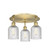 Bridal Veil - 3 Light - 17 inch - Brushed Brass - Semi-Flush Mount (3442|516-3C-BB-G559-5CL)