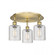 Cobbleskill - 3 Light - 17 inch - Brushed Brass - Semi-Flush Mount (3442|516-3C-BB-G112C-5CL)