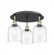 Bella - 3 Light - 17 inch - Black Antique Brass - Semi-Flush Mount (3442|516-3C-BAB-G558-6CL)