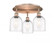 Bella - 3 Light - 17 inch - Antique Copper - Semi-Flush Mount (3442|516-3C-AC-G558-6CL)