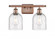 Bella - 2 Light - 16 inch - Antique Copper - Bath Vanity Light (3442|516-2W-AC-G558-6SDY)