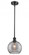 Athens Deco Swirl - 1 Light - 8 inch - Matte Black - Mini Pendant (3442|516-1S-BK-G1213-8SM)
